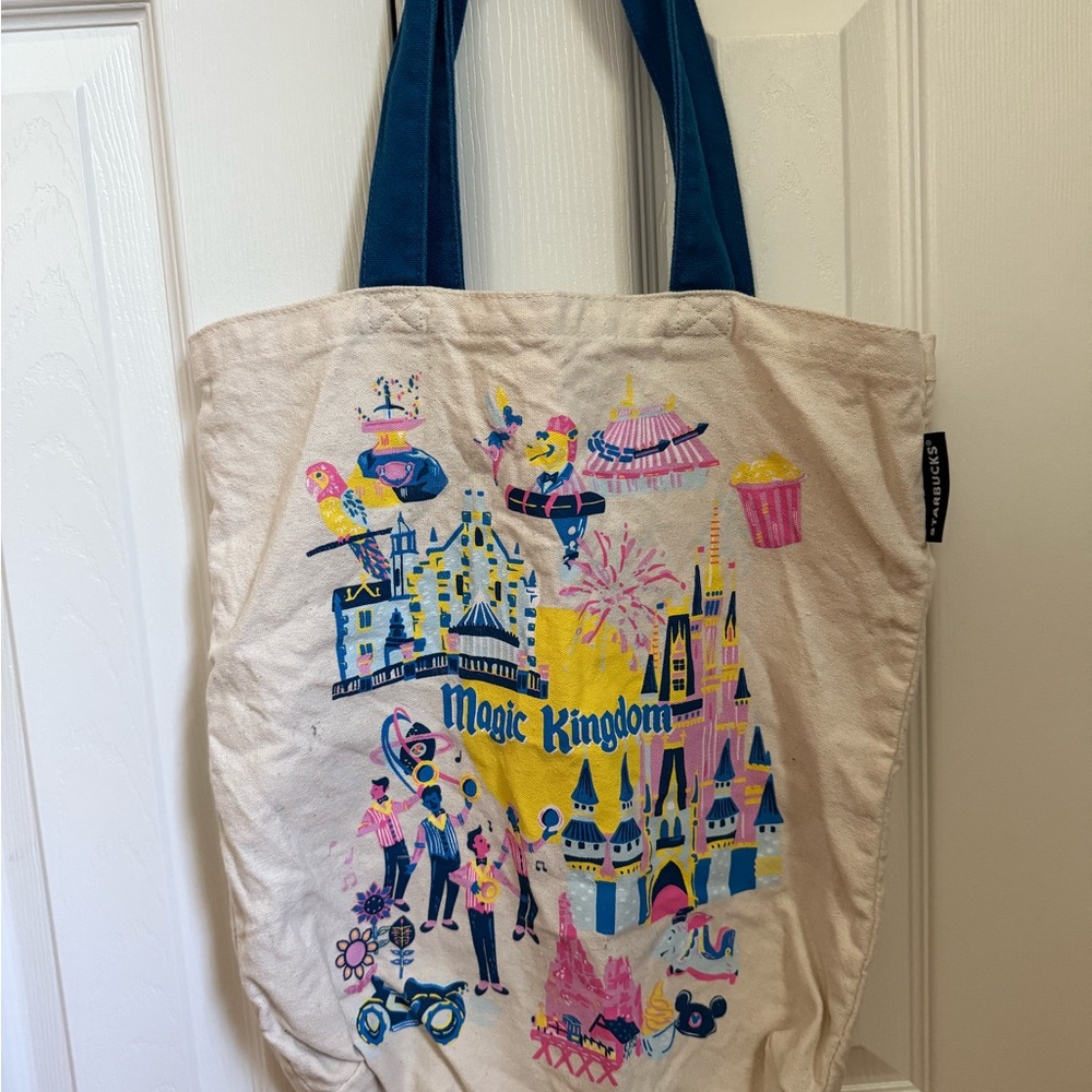 Disney World Magic Kingdom Starbucks Tote Bag